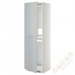 ⭐METOD⭐Шкаф, высокий лед/проживающий, белый/Veddinge Серый, 60x60x200 cm⭐ИКЕА-19925218