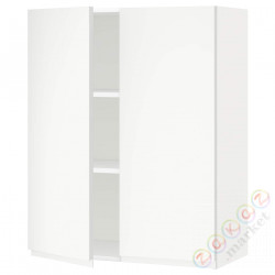 ⭐METOD⭐Навесной шкаф с полками/2 дверь, белый/Voxtorpматовый белый, 80x100 cm⭐ИКЕА-19461379