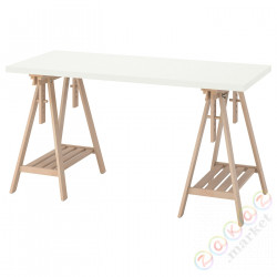⭐LAGKAPTEN / MITTBACK⭐стол письменный, белый/береза, 140x60 cm⭐ИКЕА-19417193