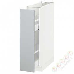 ⭐METOD⭐Кабинет ул./wysuwане wyposażenт.е.доб, белый/Veddinge Серый, 20x60 cm⭐ИКЕА-19164893