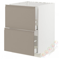 ⭐METOD / MAXIMERA⭐Стандартный злотый + 2 цифры/2шу, белый/Upplöv матciemnoбежевый, 60x60 cm⭐ИКЕА-09492442