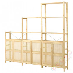 ⭐IVAR⭐Книжный шкаф с дверь, сосна, 259x30x226 cm⭐ИКЕА-49395788