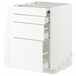 ⭐METOD / MAXIMERA⭐Кабинет ул. сwysuwanym blatem/3шу, белый Enköping/белый имитация дерева, 60x60 cm⭐ИКЕА-09473448