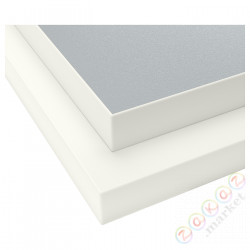 ⭐EKBACKEN⭐Стол, двусторонний, сbiałą krawędzią светло-серый/белый/ламинат, 186x2.8 cm⭐ИКЕА-40291342