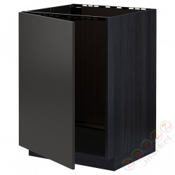 ⭐METOD⭐Шкаф под раковину, черный/Nickebo матантрацит, 60x60 cm⭐ИКЕА-49497824