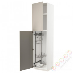 ⭐METOD⭐Высокий шкаф/домашний интерьер, белый/Stensund бежевый, 60x60x240 cm⭐ИКЕА-49469270