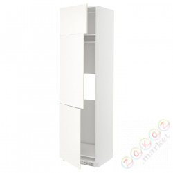 ⭐METOD⭐Ледяной шкаф высокий/замораживание/3Drz, белый/Vallstena белый, 60x60x220 cm⭐ИКЕА-79507355