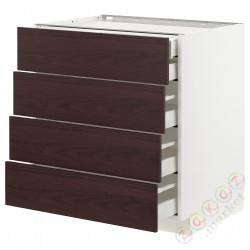 ⭐METOD / MAXIMERA⭐Бывший 4 пт/2n/3śr шу, белый Askersund/имитация темно-коричневого ясеня80x60 cm⭐ИКЕА-89333760