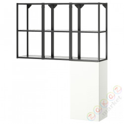 ⭐ENHET⭐Книжный шкаф, антрацит/белый, 120x32x150 cm⭐ИКЕА-99548086