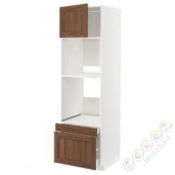 ⭐METOD / MAXIMERA⭐Рано утром/пирог ком доктор/2 шу, белый Enköping/коричневый орех, 60x60x200 cm⭐ИКЕА-39475219