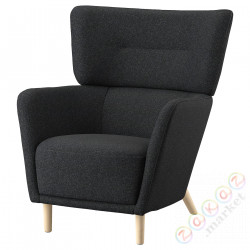 ⭐OSKARSHAMN⭐Кресло Wingback, Gunnared черный серый⭐ИКЕА-00503671
