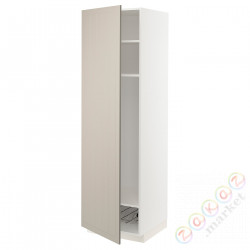 ⭐METOD⭐Высокий шкаф, полки/докторuciany, белый/Stensund бежевый, 60x60x200 cm⭐ИКЕА-39466045