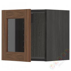 ⭐METOD⭐настенный шкаф/стакан дверь, черныйEnköping/коричневый орех, 40x40 cm⭐ИКЕА-29476484