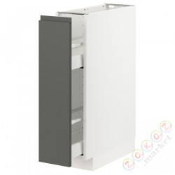 ⭐METOD / MAXIMERA⭐Кабинет ул./wysuwане wyposażenт.е.доб, белый/Voxtorpтемно-серый, 20x60 cm⭐ИКЕА-49306481