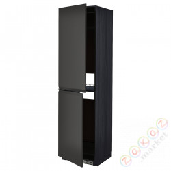 ⭐METOD⭐Шкаф, высокий лед/проживающий, черный/Upplöv матантрацит, 60x60x220 cm⭐ИКЕА-89495432