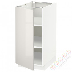 ⭐METOD⭐Кабинет ул./полки, белый/Ringhult светло-серый, 40x60 cm⭐ИКЕА-09468239