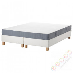 ⭐ESPEVAR/VESTMARKA⭐Континентальная кровать, белый/жесткий голубой, 160x200 cm⭐ИКЕА-39389575