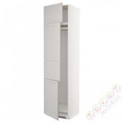 ⭐METOD⭐Ледяной шкаф высокий/замораживание/3Drz, белый/Lerhyttan светло-серый, 60x60x240 cm⭐ИКЕА-59468072