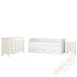 ⭐HEMNES⭐Zestaw mebli do sypialni 3 шт., белое пятно, 80x200 cm⭐ИКЕА-29483427