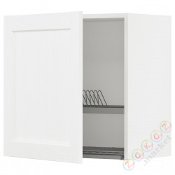 ⭐METOD⭐Навесной шкаф с сушилкой для посуды, белый Enköping/белый имитация дерева, 60x60 cm⭐ИКЕА-99473496