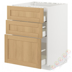 ⭐METOD / MAXIMERA⭐Ша ул/3fr/3шу, белый/Forsbacka дуб, 60x60 cm⭐ИКЕА-19509215