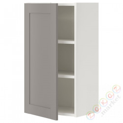 ⭐ENHET⭐настенный шкаф 2полки/дверь, белый/серая рамка, 40x32x75 cm⭐ИКЕА-99320998