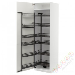 ⭐METOD⭐Высокий шкаф с wysuwaną spiżarką, белый/Vallstena белый, 60x60x200 cm⭐ИКЕА-39507395