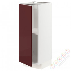 ⭐METOD⭐Кабинет ул./полки, белый Kallarp/темно-красно-коричневый блеск, 30x37 cm⭐ИКЕА-99462520