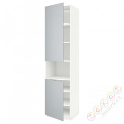 ⭐METOD⭐Ш x В ст микрофон 2Drz/половина, белый/Veddinge Серый, 60x60x240 cm⭐ИКЕА-39461892