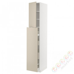 ⭐METOD / MAXIMERA⭐Sза wys сwys 4шу/1Drz/2половина, белый/Havstorp бежевый, 40x60x220 cm⭐ИКЕА-79468127