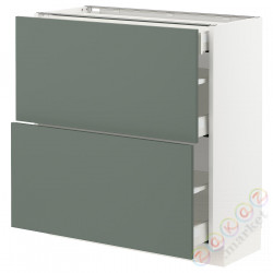 ⭐METOD / MAXIMERA⭐Sсstj 2fr/3шу, белый/Bodarp серо-зеленый, 80x37 cm⭐ИКЕА-59316743