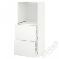 ⭐METOD / MAXIMERA⭐Шестой огромный/2шу, белый/Voxtorpматовый белый, 60x60x140 cm⭐ИКЕА-09112871