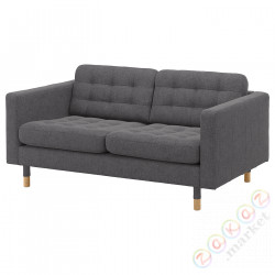 ⭐LANDSKRONA⭐Диван 2-человекowa, Gunnared темно-серый/дерево⭐ИКЕА-49270279