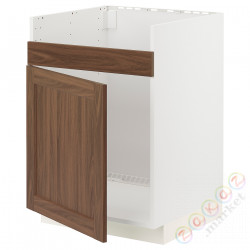 ⭐METOD⭐ХАВСЕН 1-местная тумба под раковину, белый Enköping/коричневый орех, 60x60 cm⭐ИКЕА-19475022