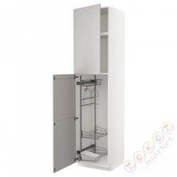 ⭐METOD⭐Высокий шкаф/домашний интерьер, белый/Lerhyttan светло-серый, 60x60x240 cm⭐ИКЕА-19455533