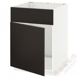 ⭐METOD⭐Сотня раковин доктораz/fr, белый/Кунгсбака антрацит, 60x60 cm⭐ИКЕА-59455201