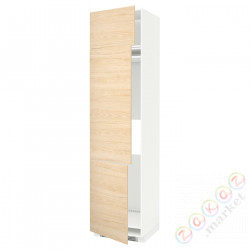 ⭐METOD⭐Ледяной шкаф высокий/замораживание/3Drz, белый/Askersund яркий узор ясеня, 60x60x240 cm⭐ИКЕА-29462811