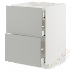 ⭐METOD / MAXIMERA⭐Ша ул/2fr/3шу, белый/Havstorp светло-серый, 60x60 cm⭐ИКЕА-89538530