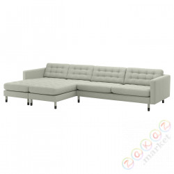 ⭐LANDSKRONA⭐Диван 5-человекowa с шезлонгами, Gunnared светло-зеленый/дерево/черный⭐ИКЕА-89444225