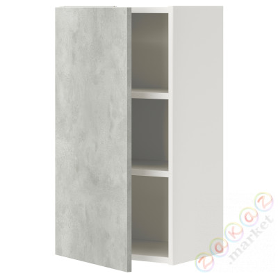 ⭐ENHET⭐настенный шкаф 2полки/дверь, белый/имитация бетона, 40x32x75 cm⭐ИКЕА-39321000