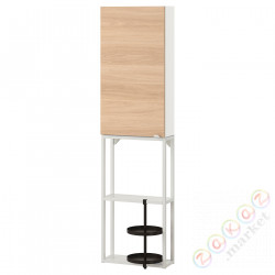 ⭐ENHET⭐Книжный шкаф, белый/подражание. дуб, 40x17x150 cm⭐ИКЕА-89331493