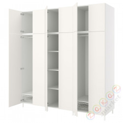 ⭐PLATSA⭐Гардероб12 дверь, белый/Fonnes white, 240x57x251 cm⭐ИКЕА-39424951