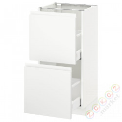 ⭐METOD / MAXIMERA⭐Шкаф/2 шу/, белый/Voxtorpматовый белый, 40x37 cm⭐ИКЕА-89112829