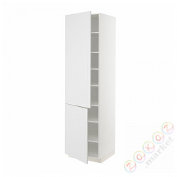 ⭐METOD⭐Высокий шкаф с полками/2Drz, белый/Stensund белый, 60x60x220 cm⭐ИКЕА-39469666