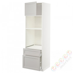 ⭐METOD / MAXIMERA⭐я шел/микр сDrz/2 шу, белый/Lerhyttan светло-серый, 60x60x200 cm⭐ИКЕА-49469232