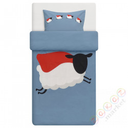 ⭐ARMSJON⭐Poszwa na kołdrę i posвызовka, синий/белый, 150x200/50x60 cm⭐ИКЕА-30540945