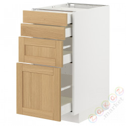 ⭐METOD / MAXIMERA⭐Sза st 4fr/4шу, белый/Forsbacka дуб, 40x60 cm⭐ИКЕА-89509245