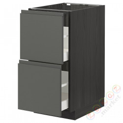 ⭐METOD / MAXIMERA⭐Sсstj 2fr/2в шу, черный/Voxtorpтемно-серый, 40x60 cm⭐ИКЕА-99310112