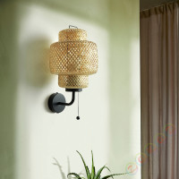 ⭐SINNERLIG⭐Настенный светильник, постоянная установка, бамбук/wykonano ręcznie⭐ИКЕА-70551215