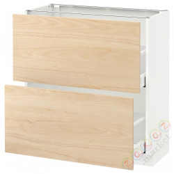 ⭐METOD / MAXIMERA⭐Шкаф/2 шу/, белый/Askersund яркий узор ясеня, 80x37 cm⭐ИКЕА-39215957